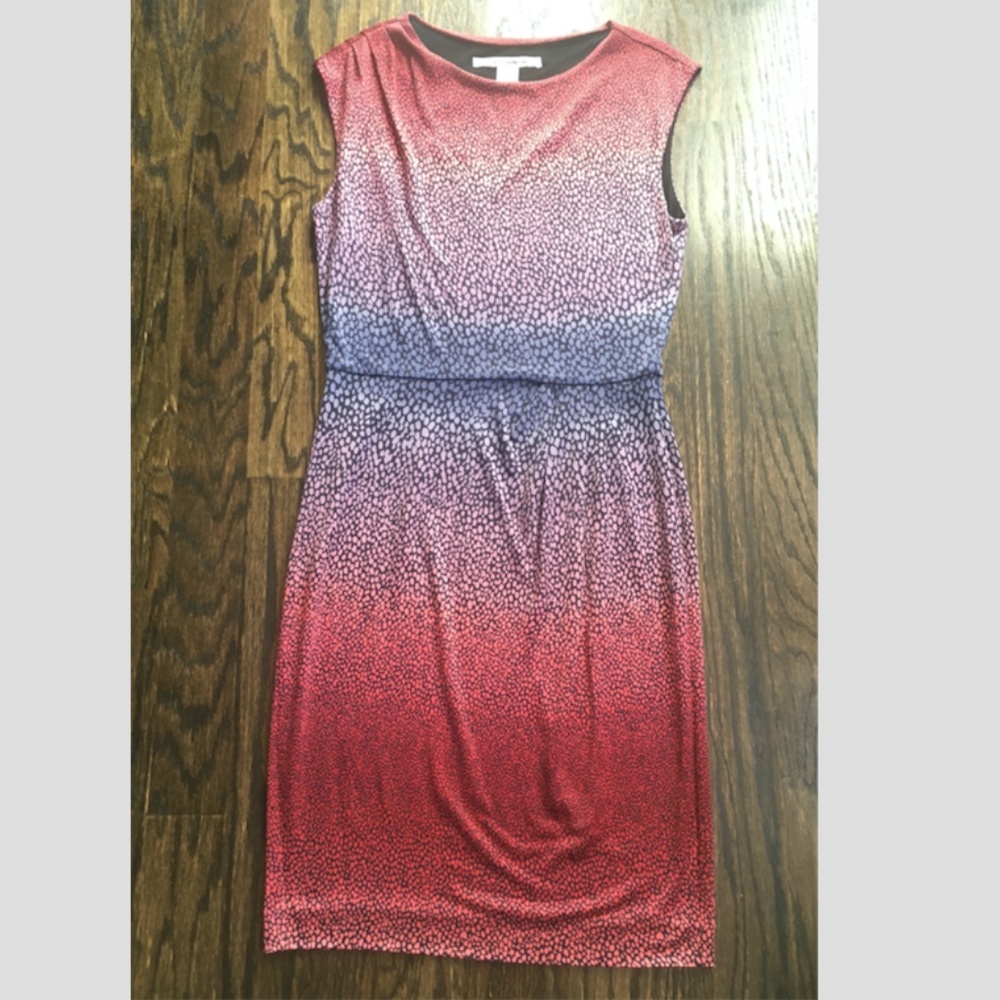 DVF Silk Ombre Printed Dress
